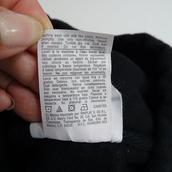 Champion Reverse Weave Black Pullover Hoodie Sweatshirt Men Size L - Picture 7 of 11